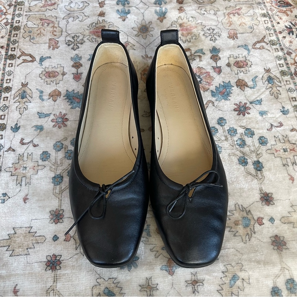 Everlane Black Leather Flats